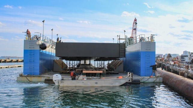 Boston Harbor Shipyard & Marina Launched MBTA Ferry Terminal Barges